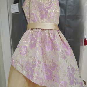 Pink and gold cocktail dress girls